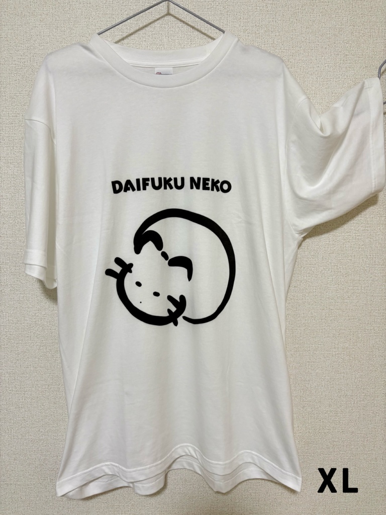 白Tシャツ《ゆるねこ倶楽部》 大福ねこ