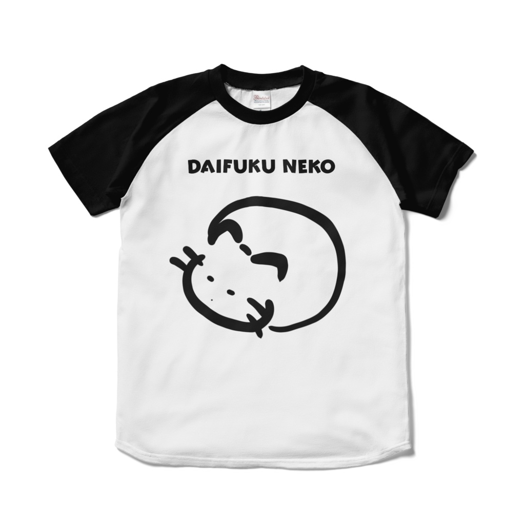 ラグランTシャツ《ゆるねこ倶楽部》大福ねこ