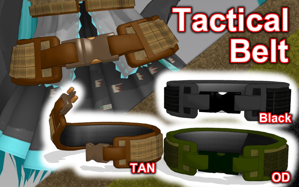 Tactical Belt ver1.1 【MMDモデル配布】