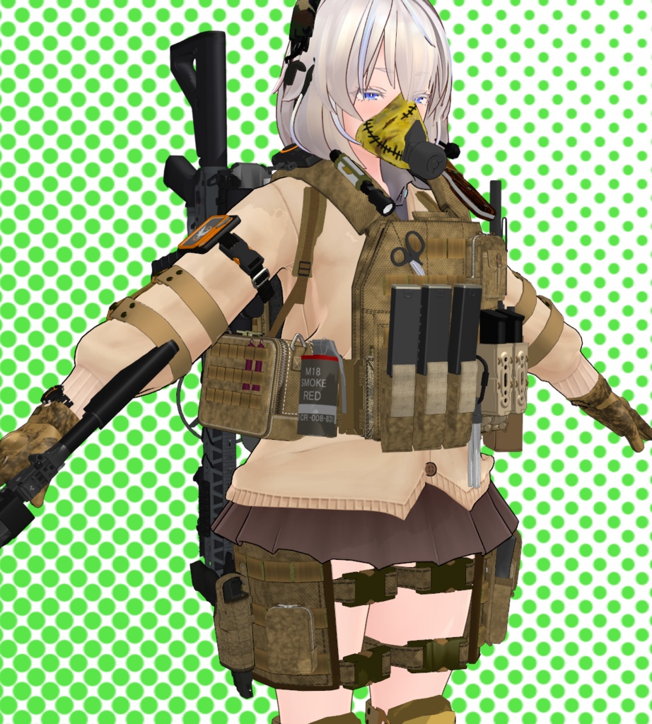 Back Pouch【MMDモデル配布】