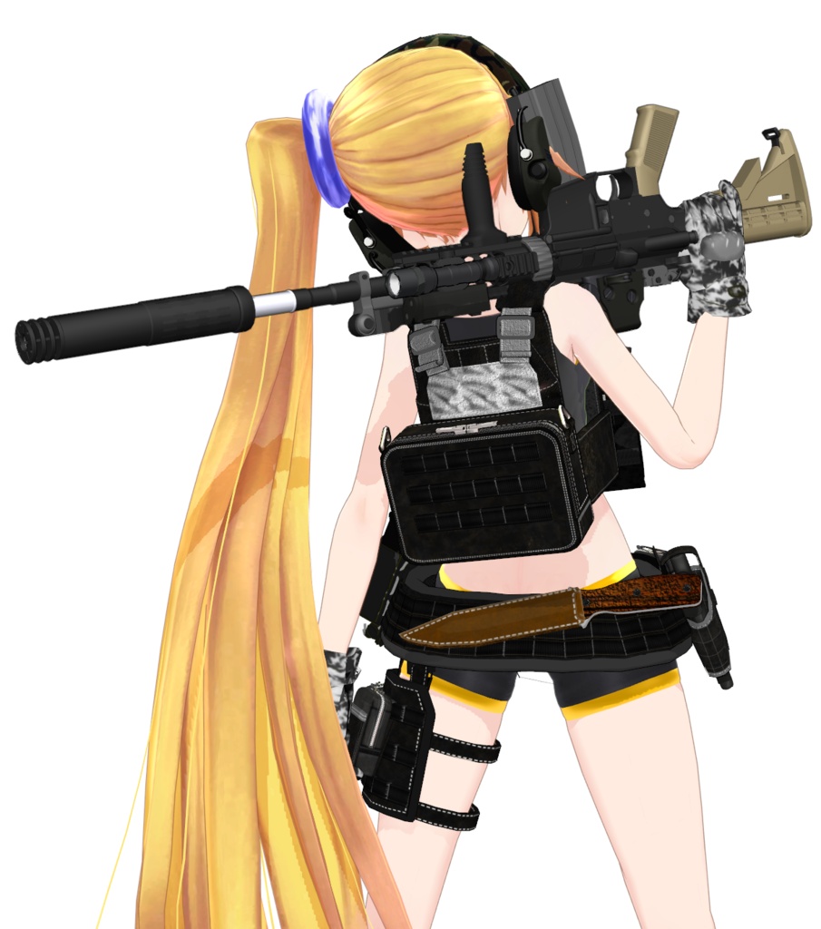 Back Pouch【MMDモデル配布】