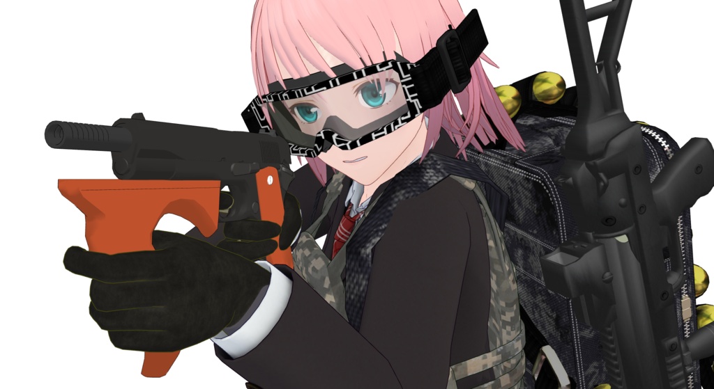 Goggles set 【MMDモデル配布】
