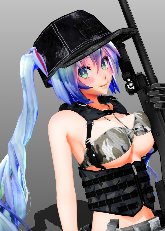 Tactical Cap【MMDモデル配布】
