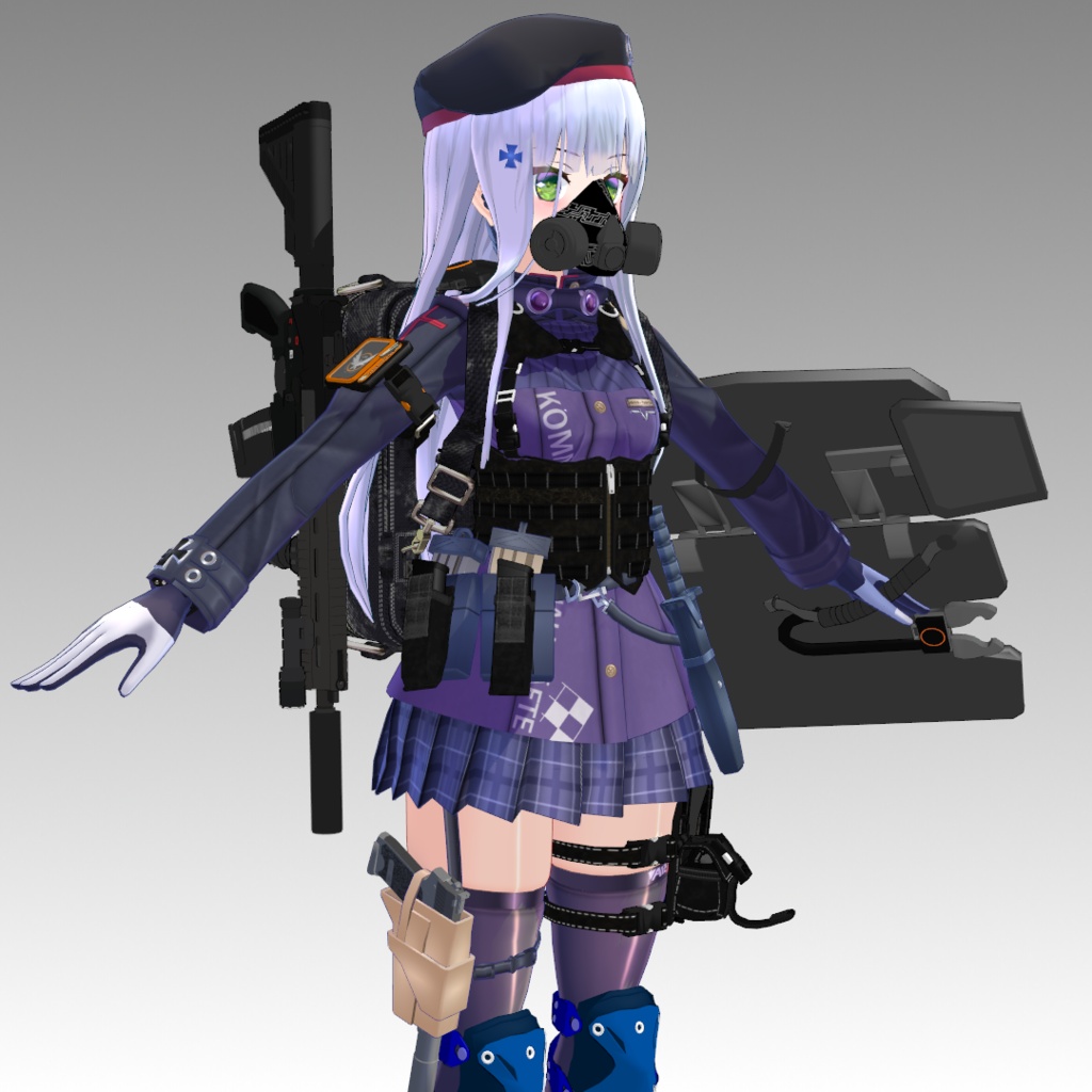 Half Mask set【MMDモデル配布】