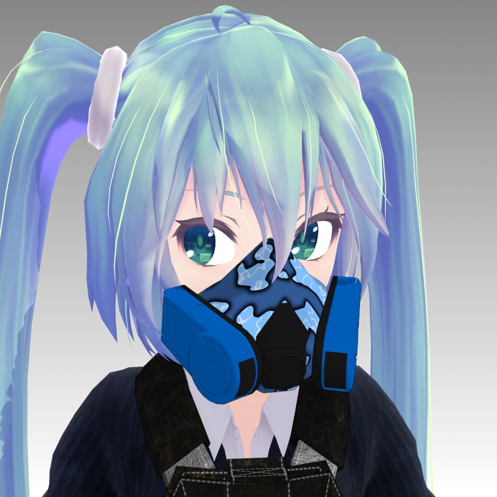 Half Mask set 2【MMDモデル配布】