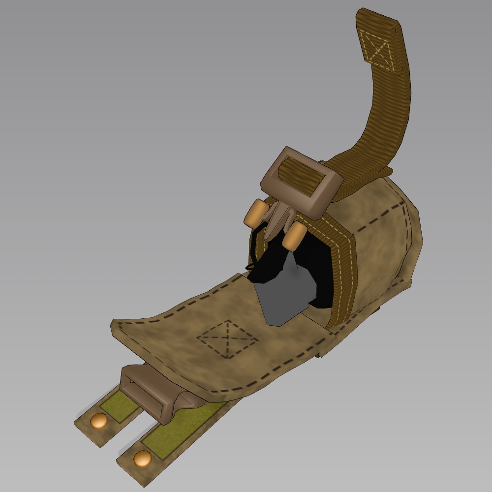 Grenade Pouch【MMDモデル配布】