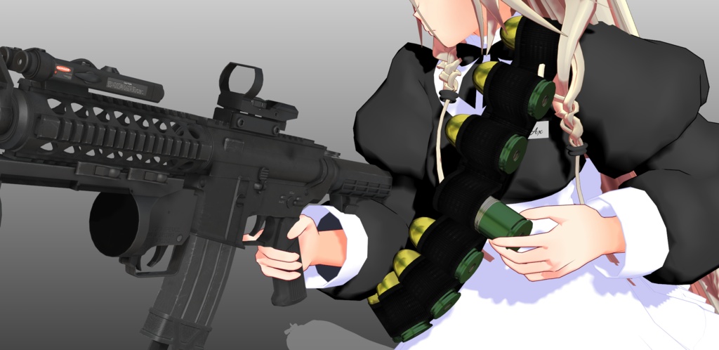 榴弾ベルト【MMDモデル配布】
