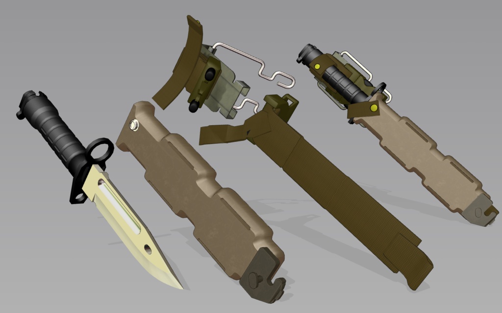 M9 bayonet 【MMDモデル配布】