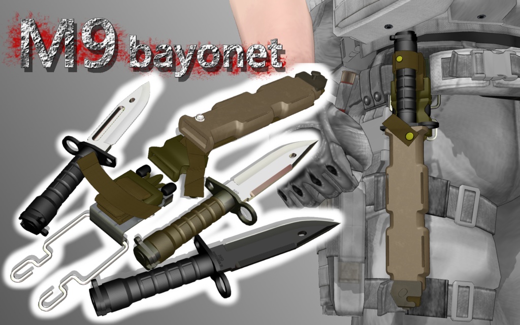 M9 bayonet 【MMDモデル配布】