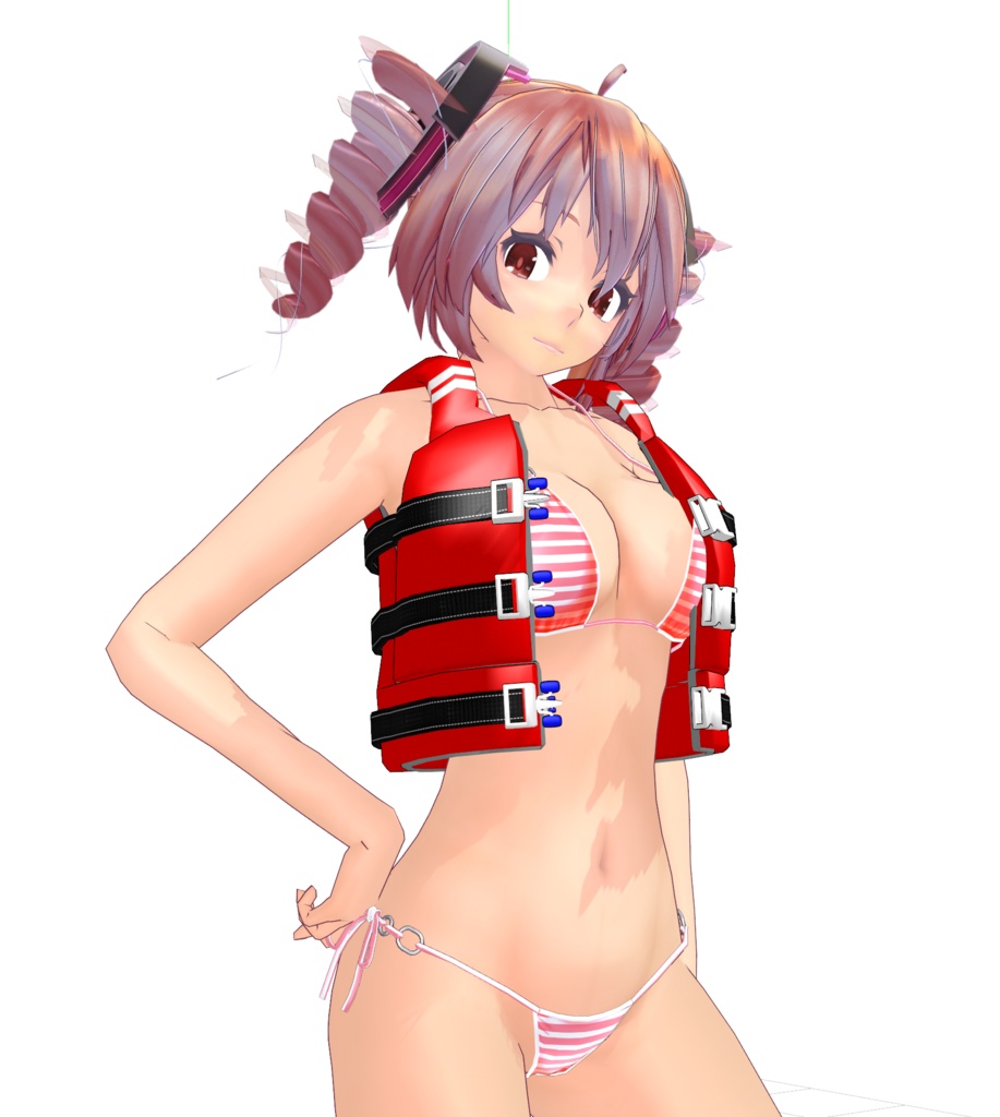 バナナボート&ライフジャケット【MMDモデル配布】