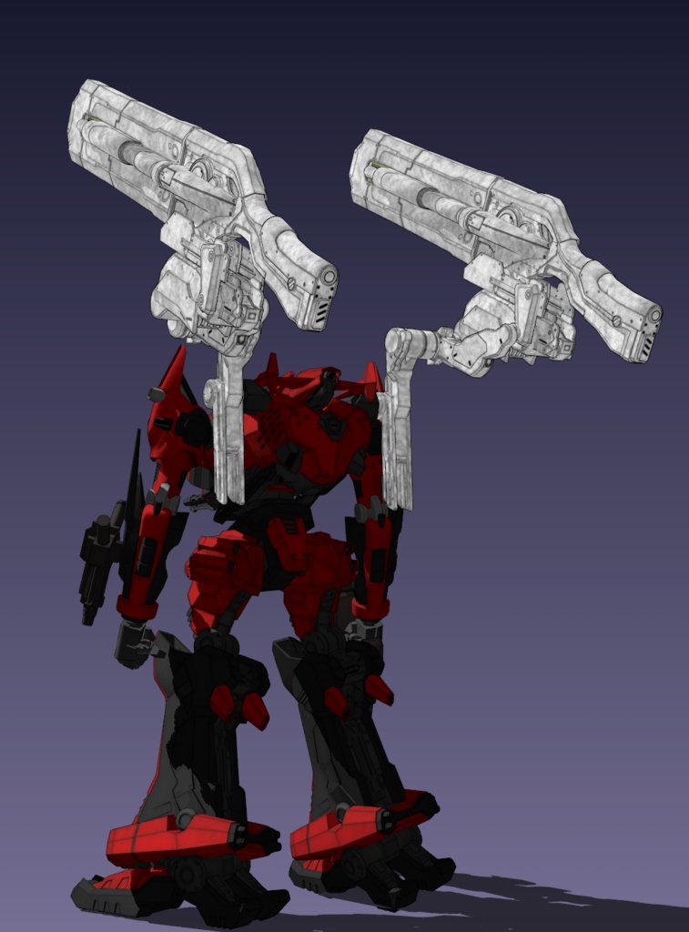 VP-60LCD&肩武器懸架アーム【MMDモデル配布】