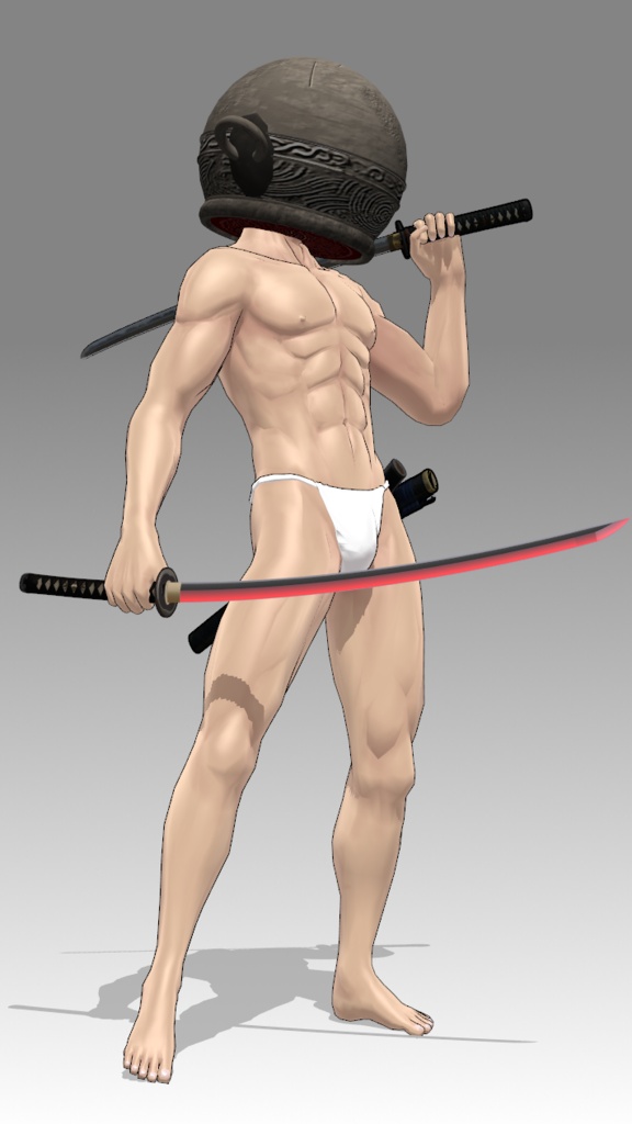 壺頭【MMDモデル配布】