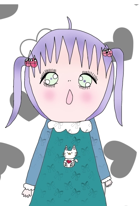 原宿系少女あじさいちゃんバッチ