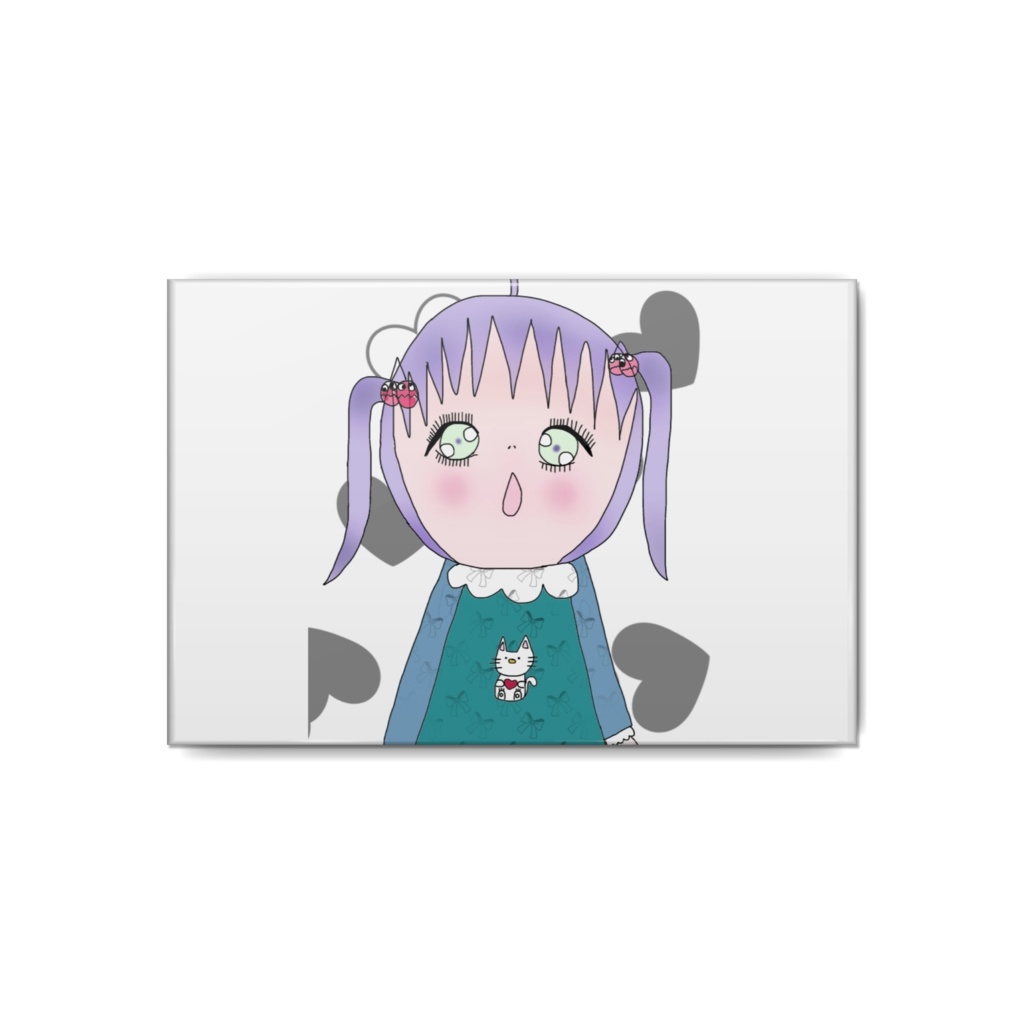 原宿系少女あじさいちゃんバッチ