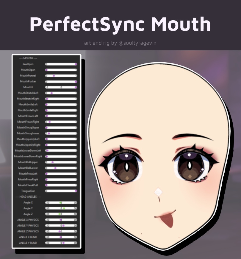 Live2Dスタディファイル - PerfectSync Mouth（ARKit Blendshapesパラメータ）
