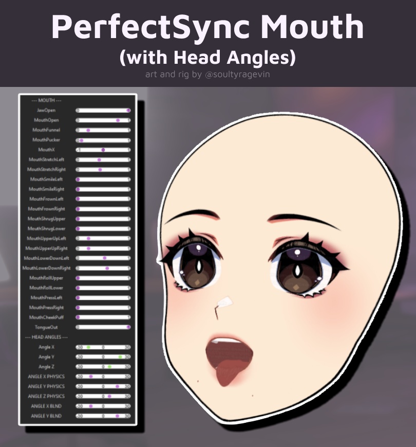 Live2Dスタディファイル - PerfectSync Mouthと頭の動き（ARKit Blendshapesパラメータ）