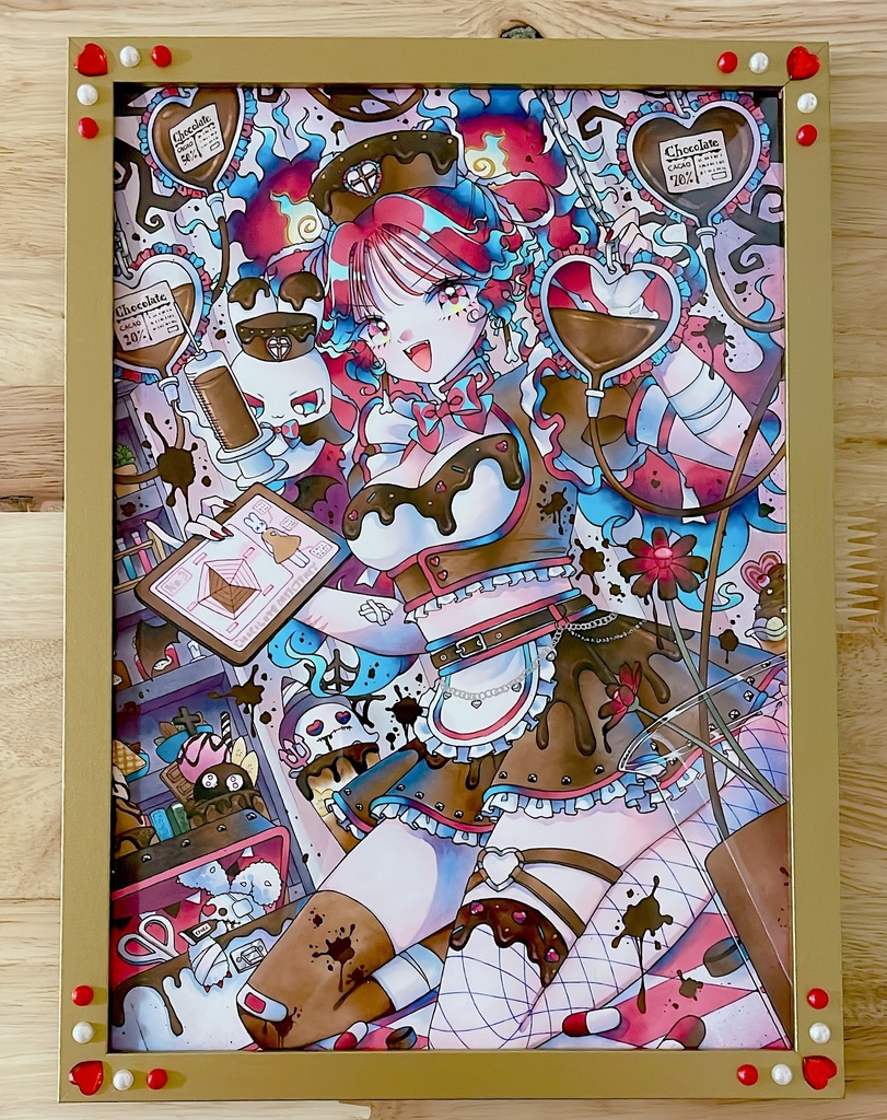 A4サイズ原画「chocolate deficiency」🍫🏥
