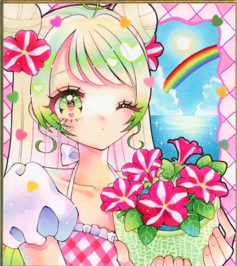 寸松庵色紙🌺「ペチュニアとメロンソーダ」