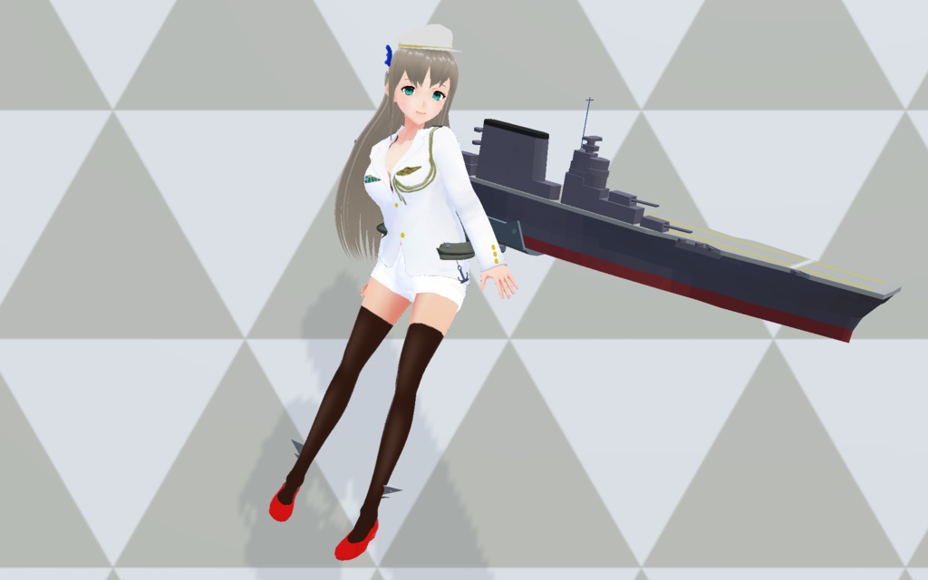 VRoid航空母艦レキシントン用衣装・艤装セット