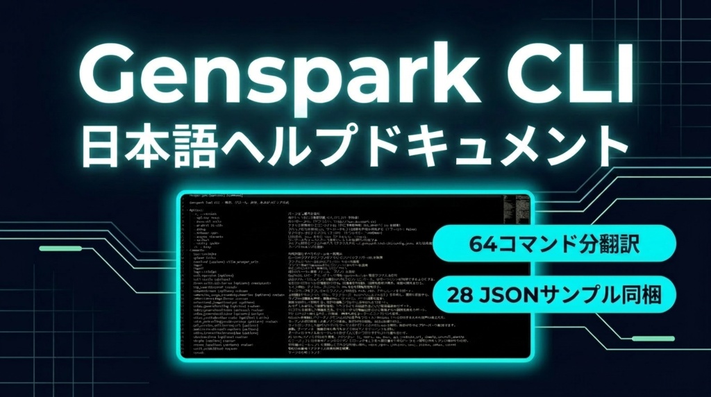 Genspark CLI日本語ヘルプドキュメント