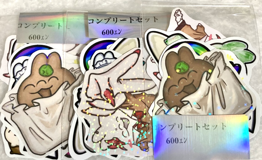 三ﾂ目うさぎ ランダムステッカーコンプセット