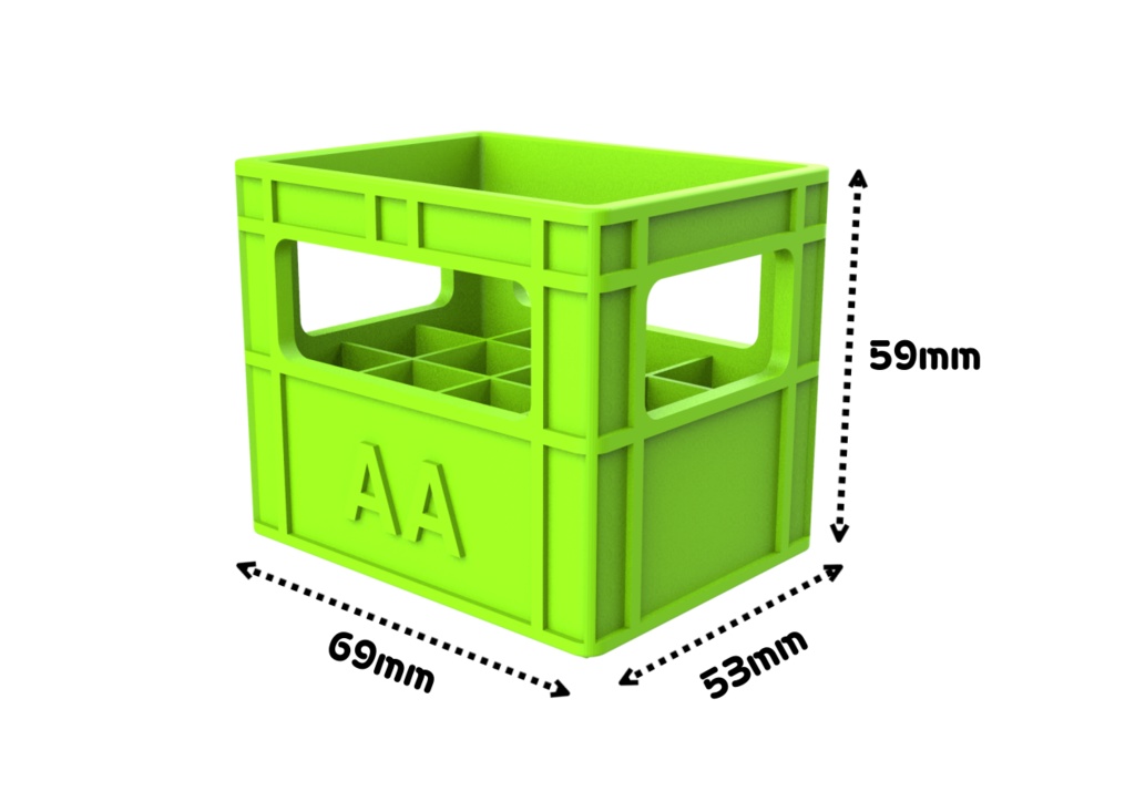 AA(単3形)バッテリーケース-(3D FILE)