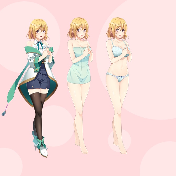 【立ち絵素材】金髪ショートの魔法使い少女 フルセットPSDパック
