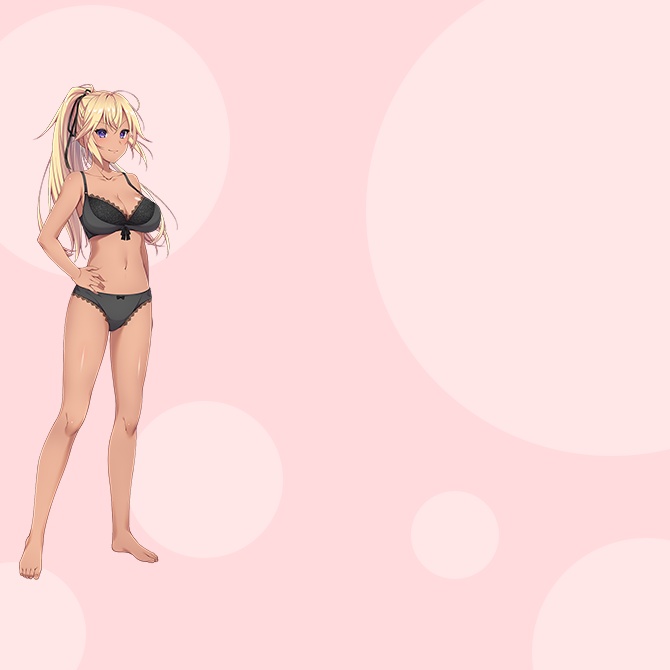 【立ち絵素材】金髪ポニテ褐色肌の少女剣士 フルセットPSDパック