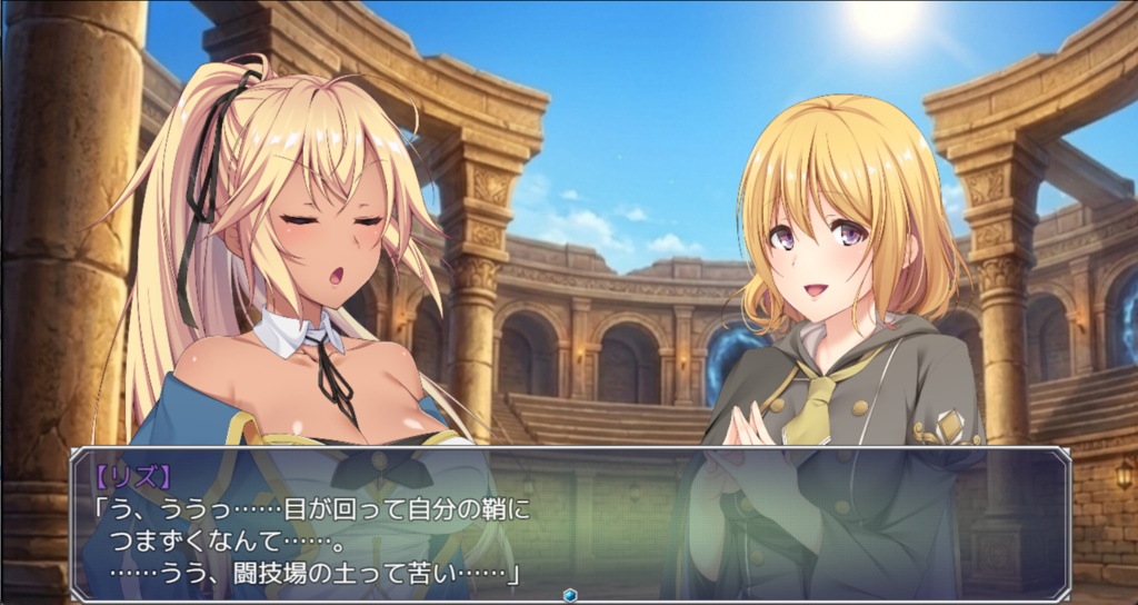 【立ち絵素材】金髪ポニテ褐色肌の少女剣士 フルセットPSDパック