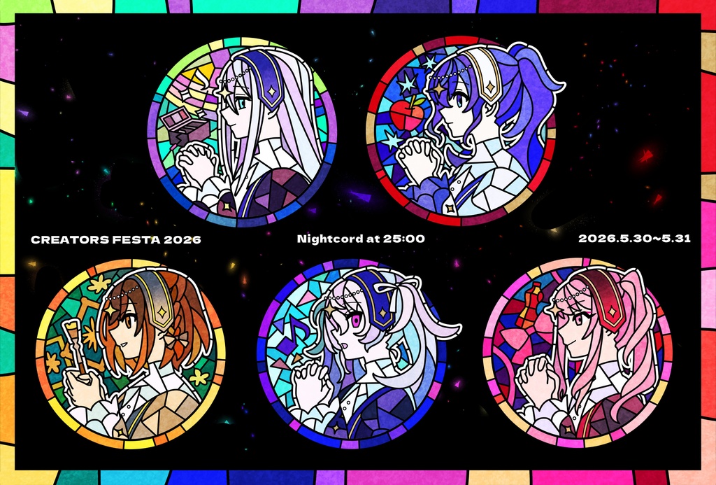 【受注生産】ステンドグラス風アクキー