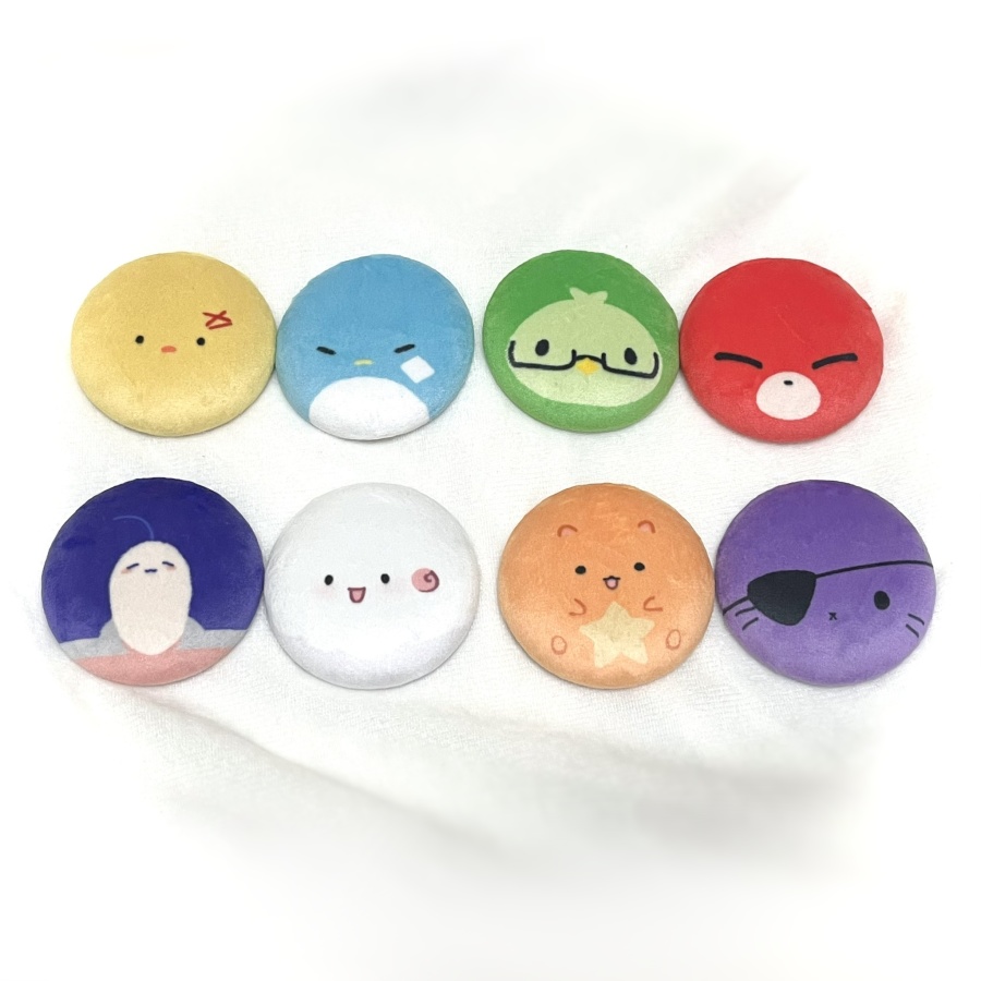 【受注販売】もちもちなピスパアニマル缶バッジ【非公式】