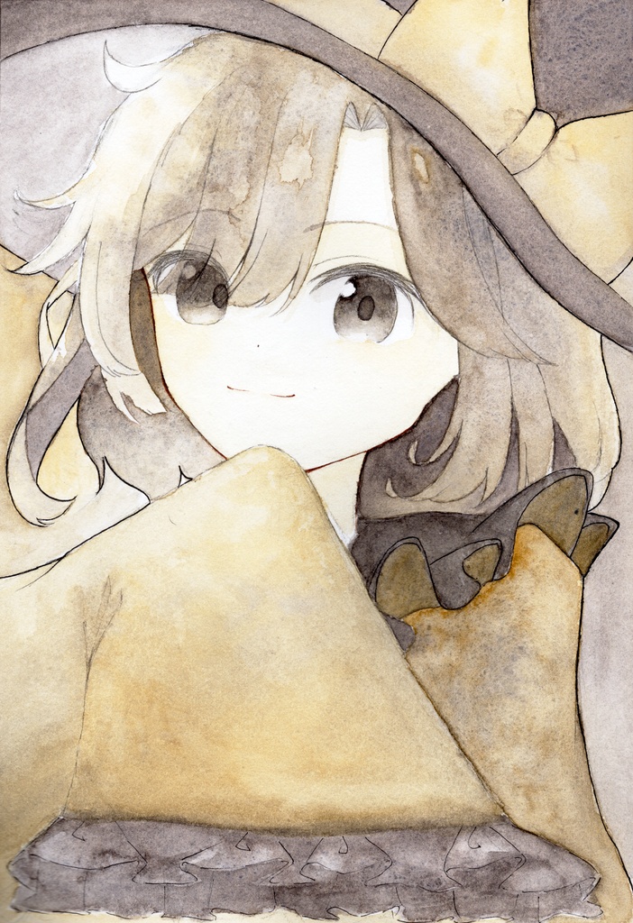 同人　東方Project 手書きイラスト『 古明地こいし』A4サイズ