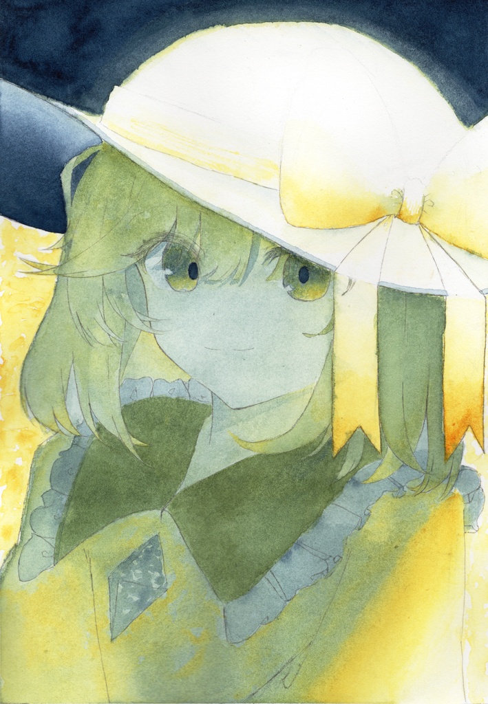 同人　東方Project 手書きイラスト『 古明地こいし』A4サイズ