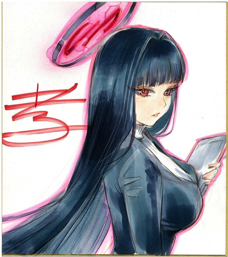 【直筆色紙】　調月リオ（ブルーアーカイブ）