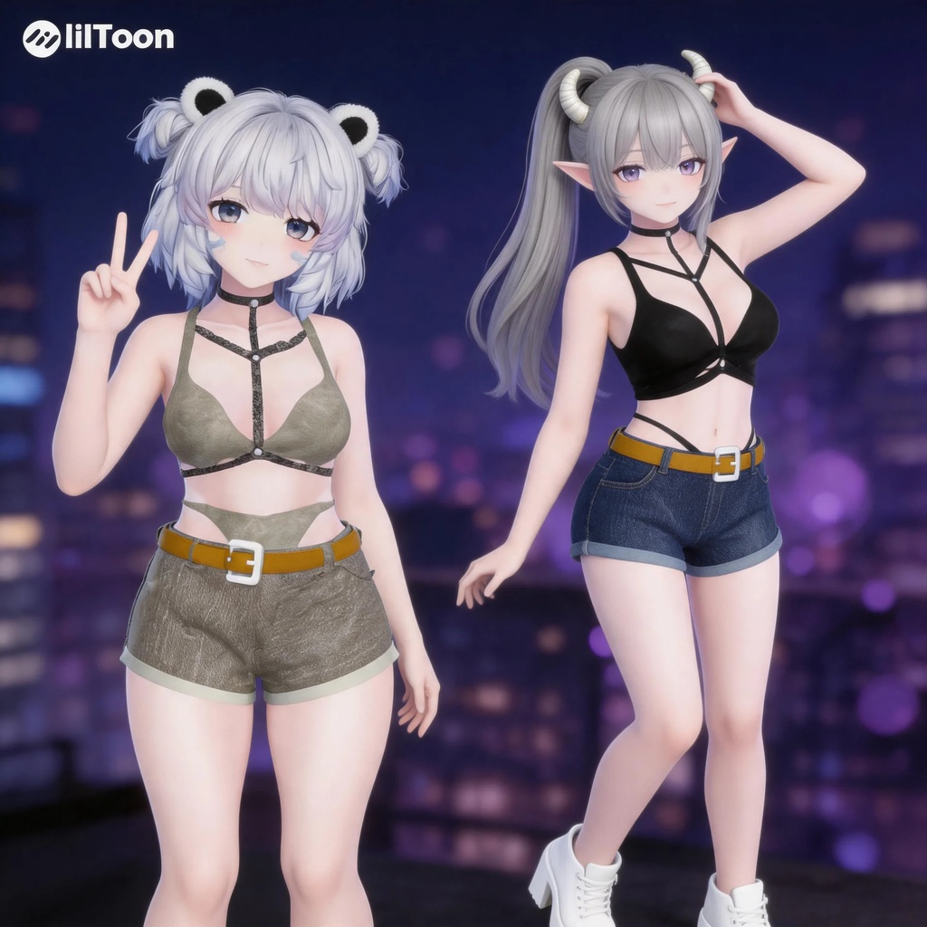 【3色セット】ストレイキャット・セット - Stray Cat Outfit - 23アバター対応 / 原创3D服装