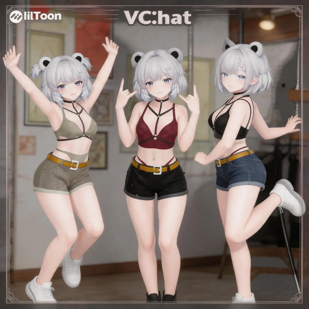 【3色セット】ストレイキャット・セット - Stray Cat Outfit - 23アバター対応 / 原创3D服装