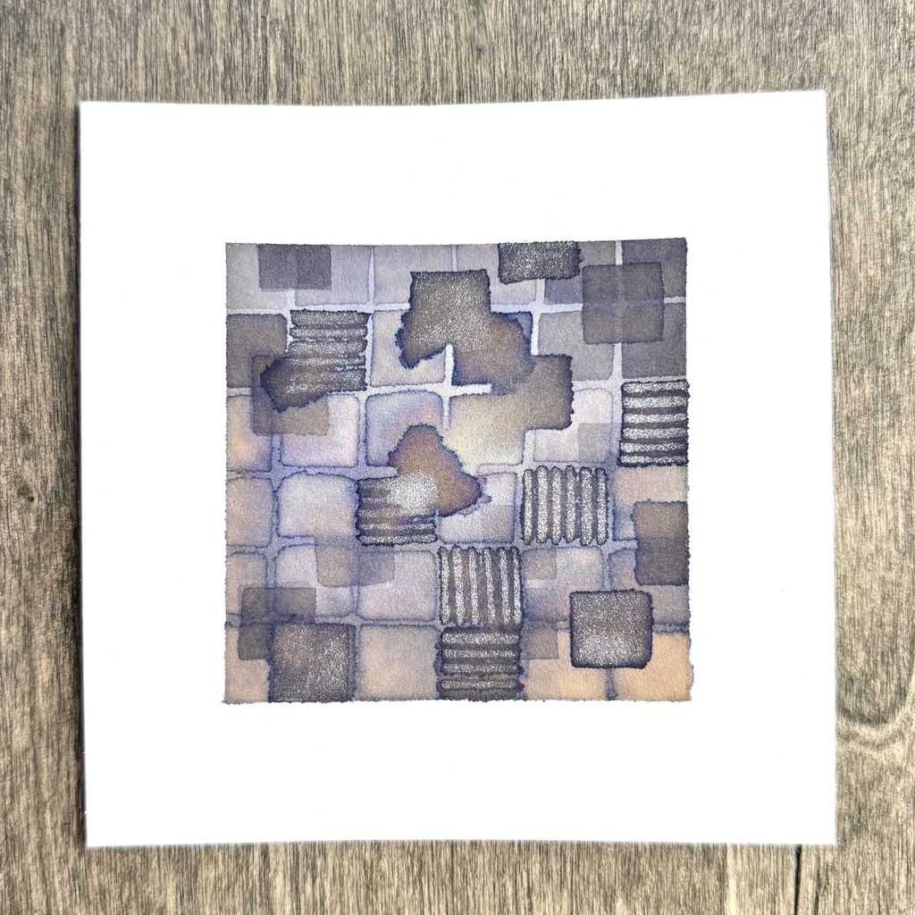 ミニミニ原画　「月夜の深酒」1