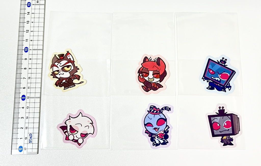 【ハズビンホテル】ミニステッカー(フチカラー)