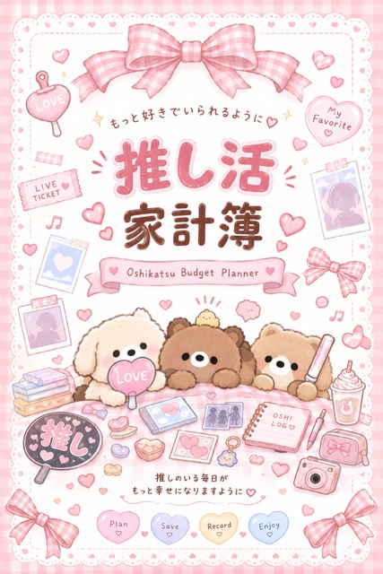 ときめく推し活家計簿｜GoodNotes対応｜PDFデジタルプランナー｜全11ページ｜印刷OK