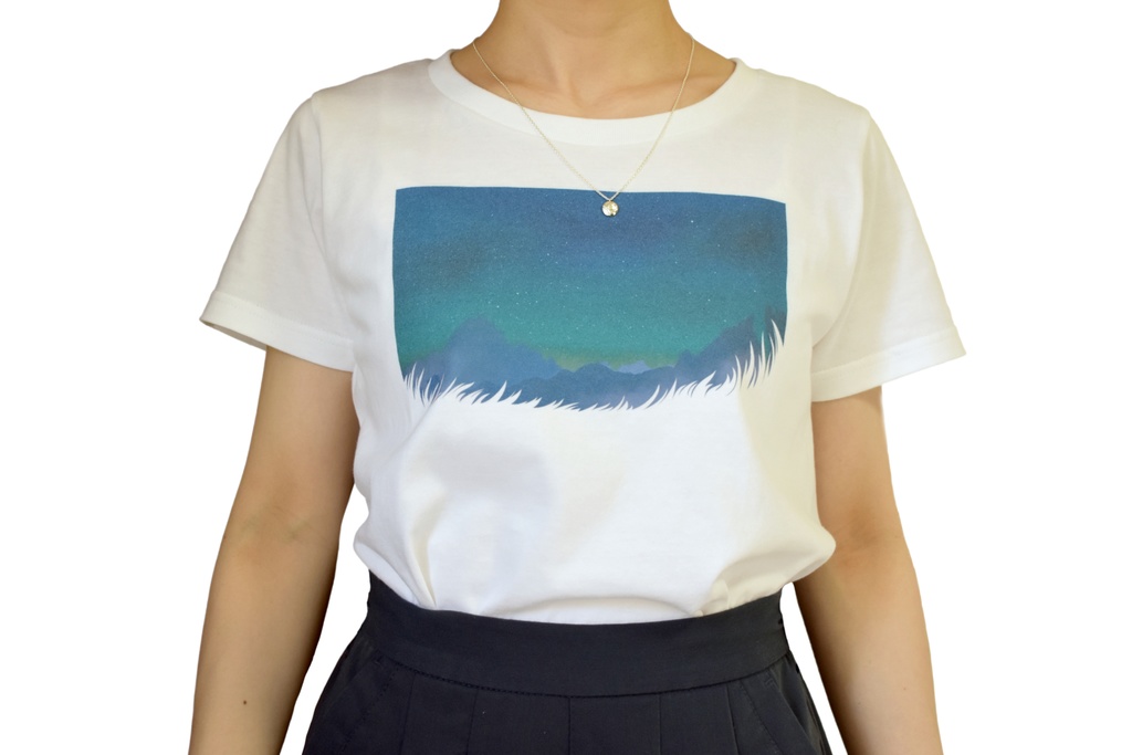 星や月のネックレスのためのTシャツ / レディース