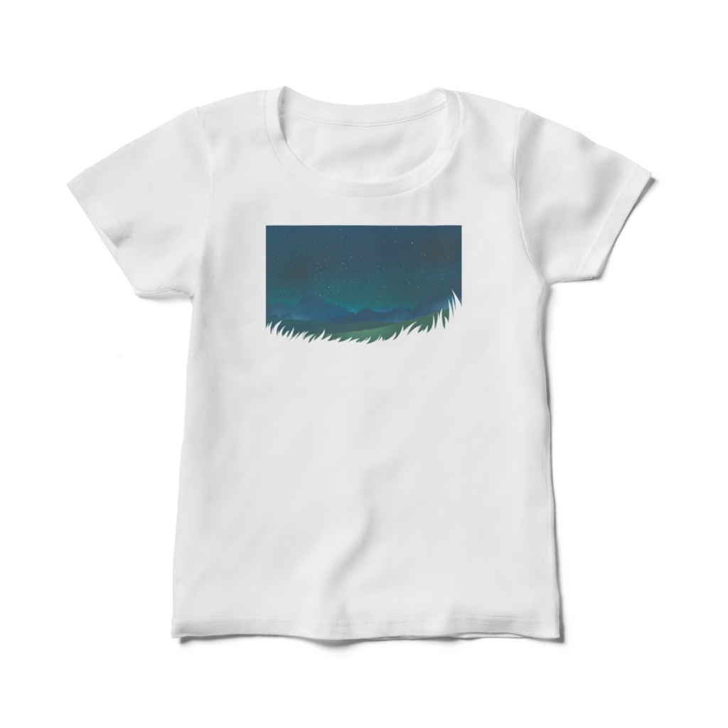 星や月のネックレスのためのTシャツ / レディース