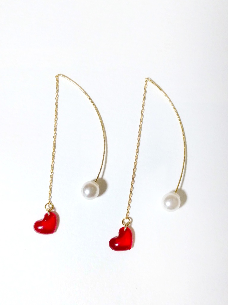 ハートの耳飾り