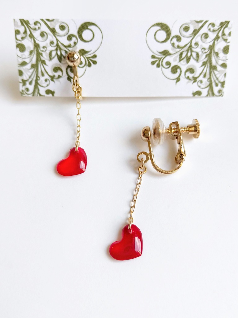 ハートの耳飾り