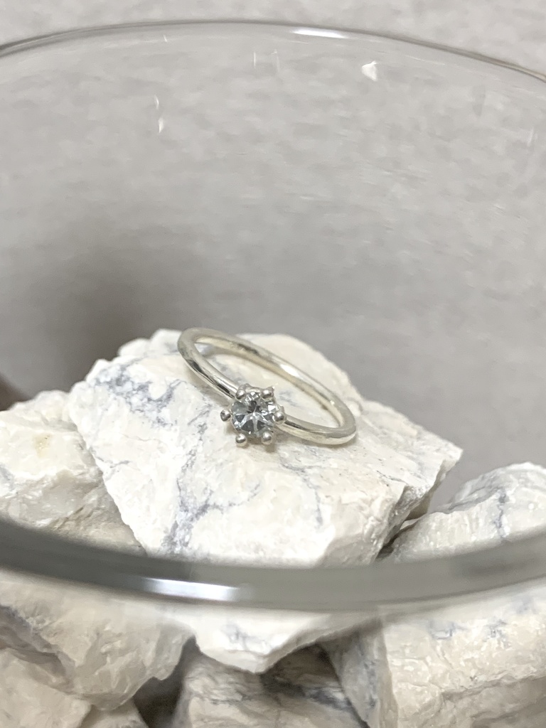 クラウンリング　アクアマリン