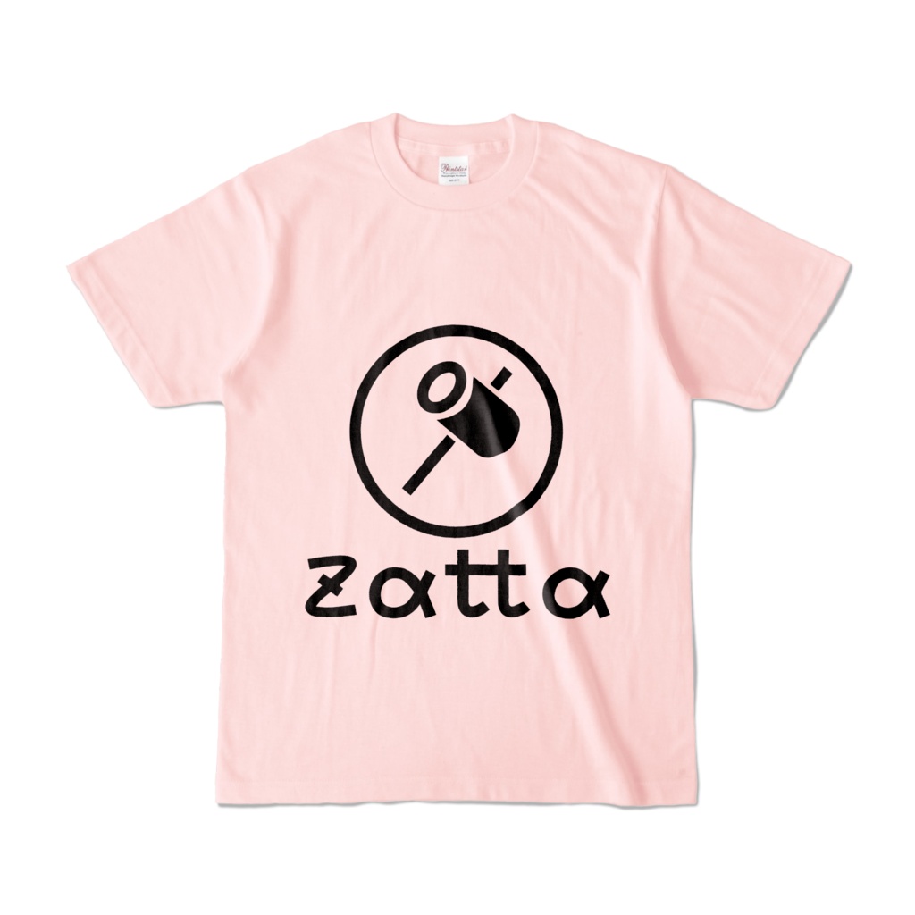 ZattaロゴTシャツ（黒プリント）