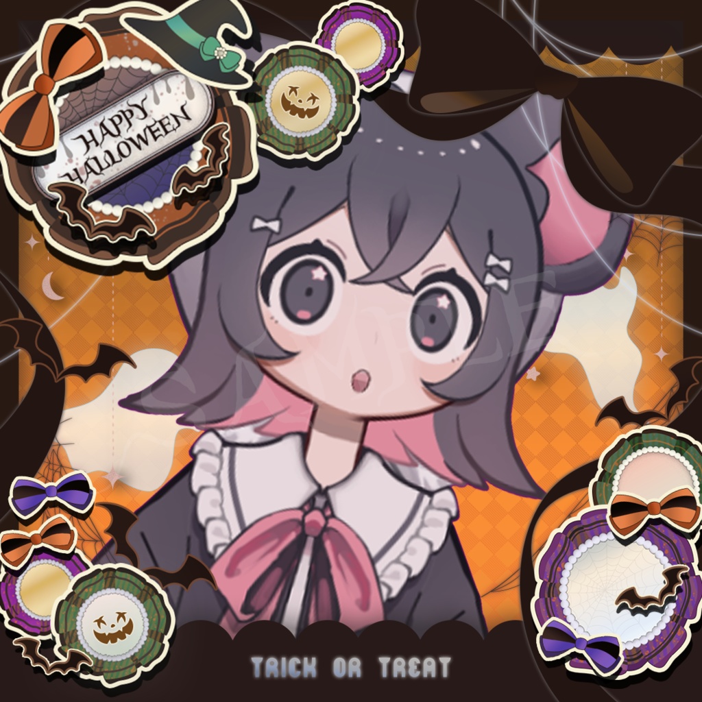 ハロウィンカード素材