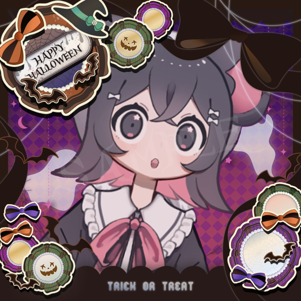 ハロウィンカード素材