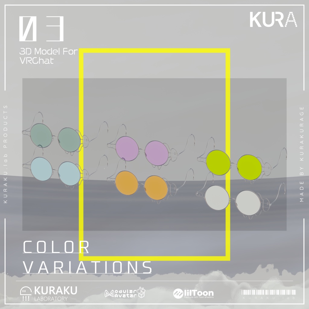 くらげモノクル&メガネ-RAGE-CHANG【MA/シェイプキー】