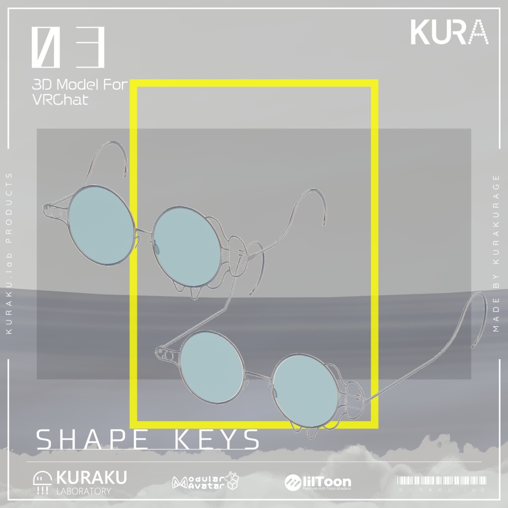 くらげモノクル&メガネ-RAGE-CHANG【MA/シェイプキー】