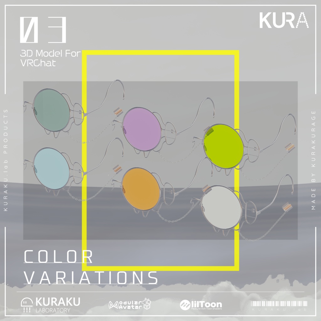 くらげモノクル&メガネ-RAGE-CHANG【MA/シェイプキー】